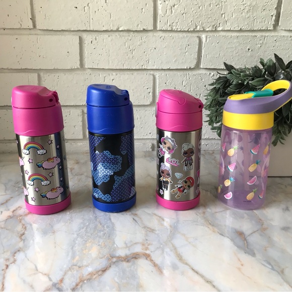 Thermos/Zakk Funtainers Set of 4
Insulated 12oz Water Juice Bottles - Picture 2 of 10